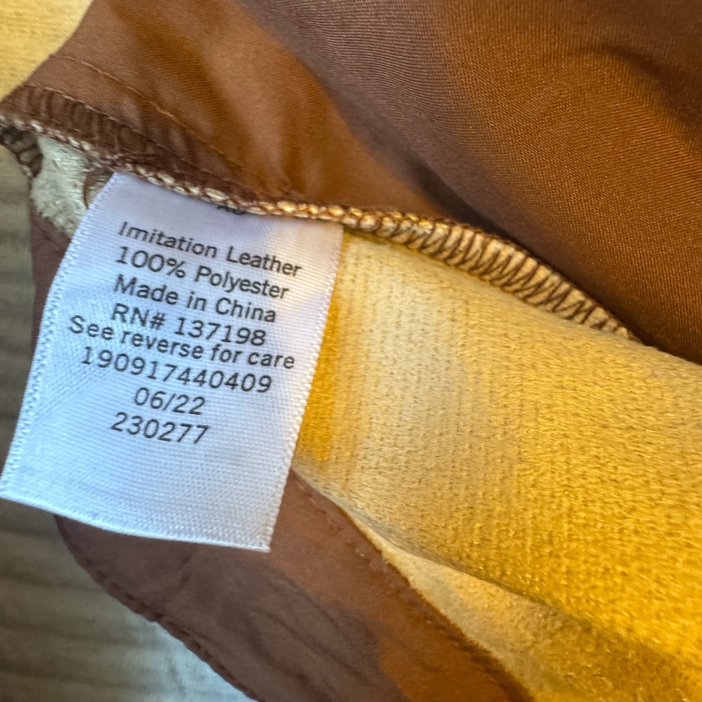 Brown Cargo Leather Pants - Picture 5 of 5